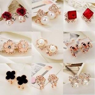 Women's new gold earrings South Korea style mini ear rin