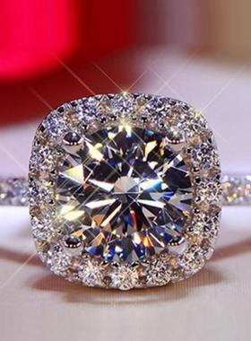 Moissanite Engagement Ring Carat Round Brilliant Diamond Squ