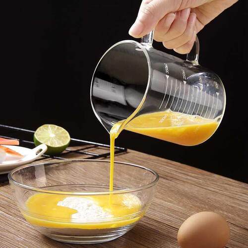 glass measuring cup with scale water glass household baking