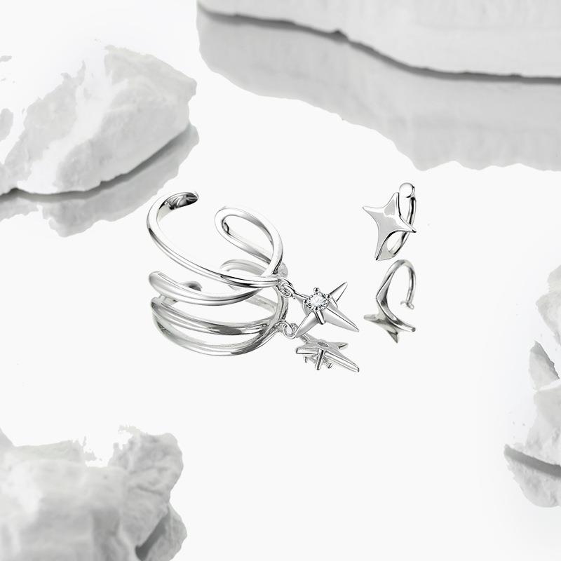 S925 Silver Ear-less Artifact Niche Advanced Sense Han Xuan