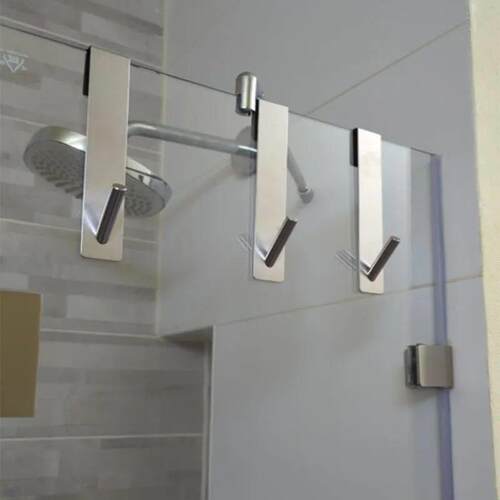 Stainless Steel Over Glass Door Shower Door Back淋浴门挂钩