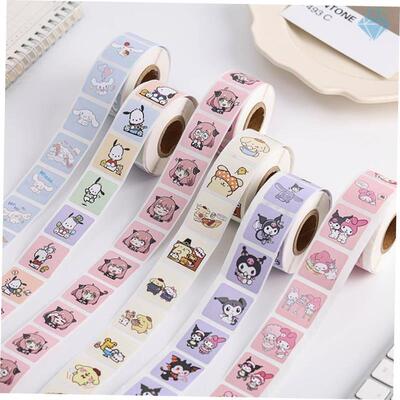 sanrio stickers roll kuromi cinnamoroll sticker boy girl贴纸