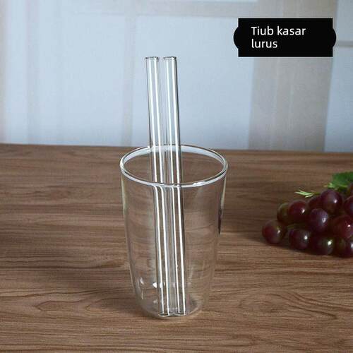High borosilicate glass straw curved straw high temperature