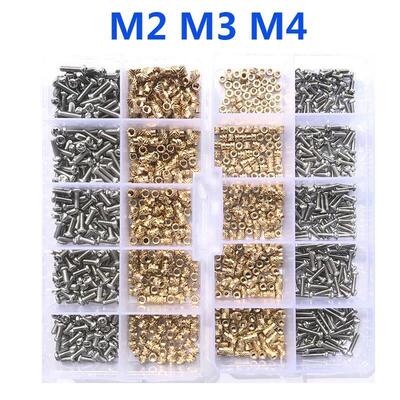Brass Insert Nut and Screw Assortment Kit 260-500pcs M2 M3 M
