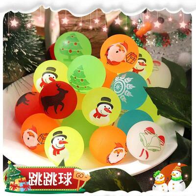 12/30 PCS Luminous Bouncy Ball Luminous Christmas Bouncy Bal