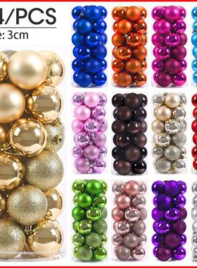 24pcs 3cm Christmas Balls Christmas Tree Ornaments Ball Xmas
