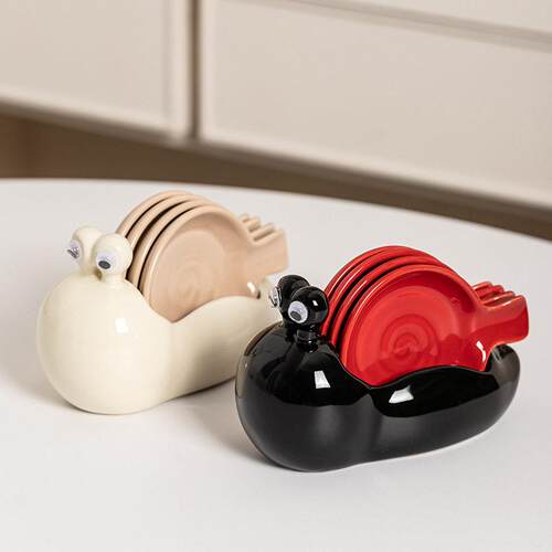 Snail Ceramic Small Plate Cute Sauce Plate Set