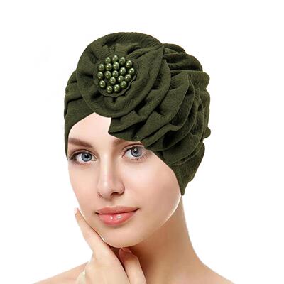 纯色包头帽贴花头巾帽 musslim cap hejab turban hijeb scarfhat