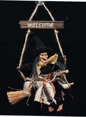 Halloween Witch Broom Door Hanging Bar KVT Shopping Mall Par