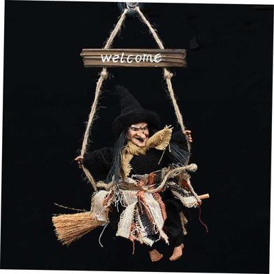 Halloween Witch Broom Door Hanging Bar KVT Shopping Mall Par