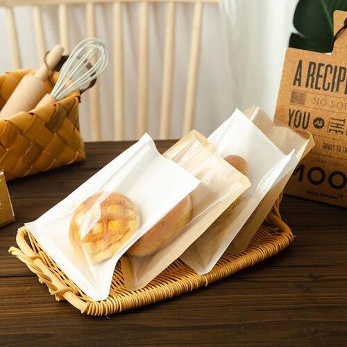 Kraft Paper Bread Bagel Toast Baking Packaging Loaf Bag Food