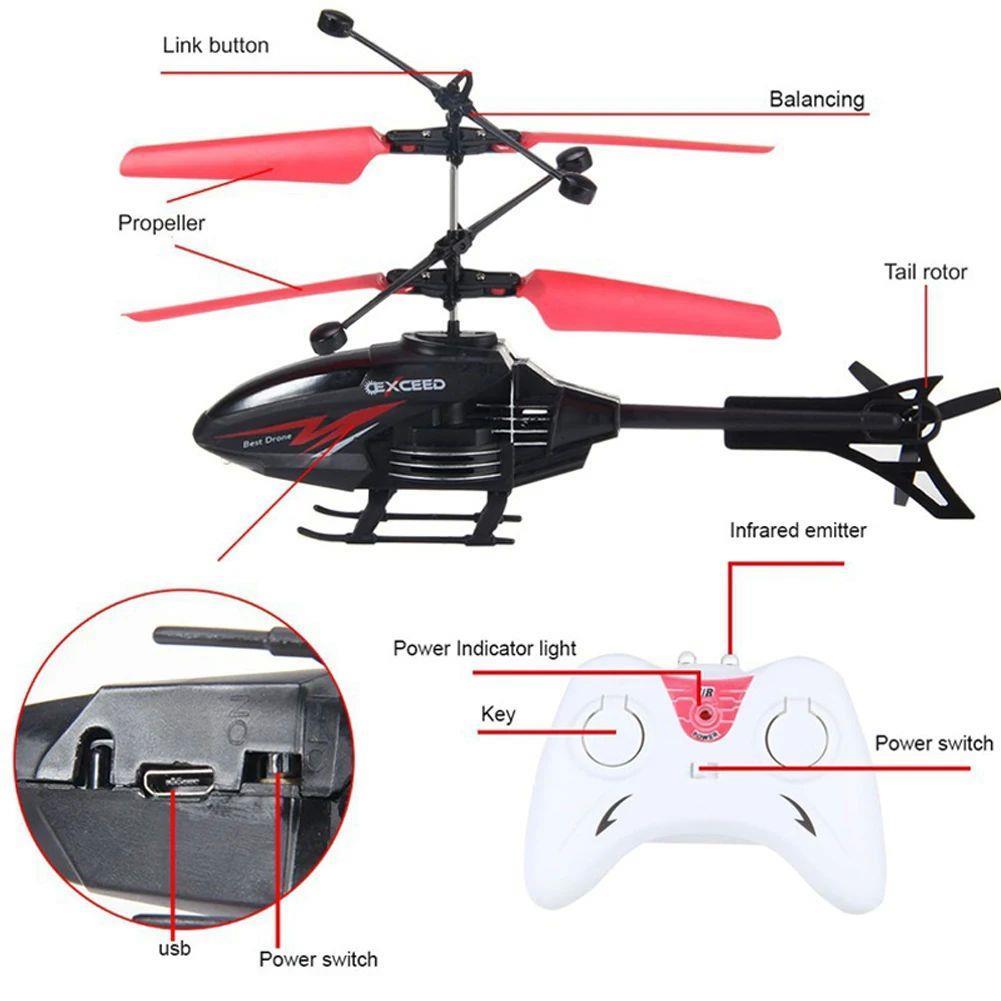 Remote Control Aircraft Induction Helicopter Mini Drone Fall