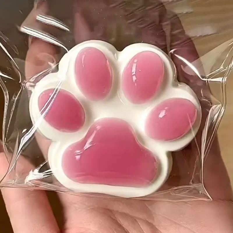 New Mochi Taba Squishy Mini Kawaii Plush Cat Paw Silicone Cu