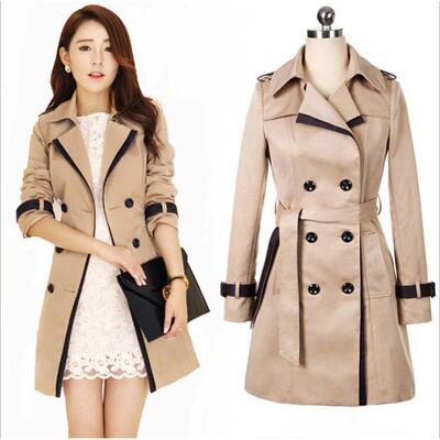 Spring Women wind-resistant jacket Ladies long Trench Coats