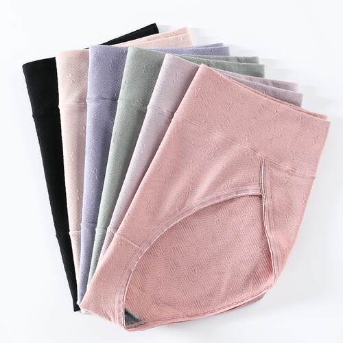 Women Cotton High Leg Briefs Underwear Full Coverage Panties