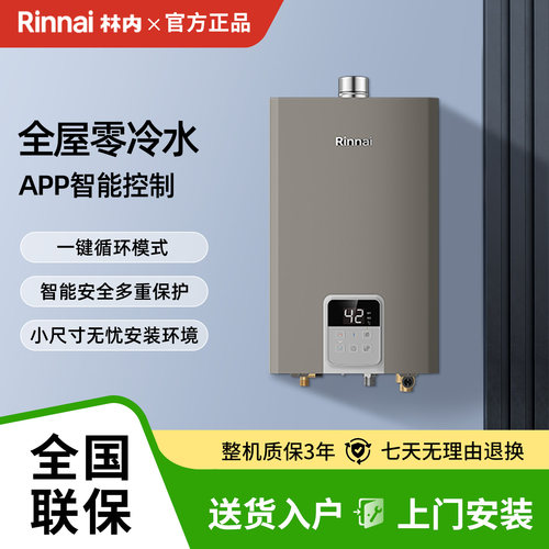 Rinnai/林内 RUS-16/20E42G-CH 家用零冷水室内强排式燃气热水器
