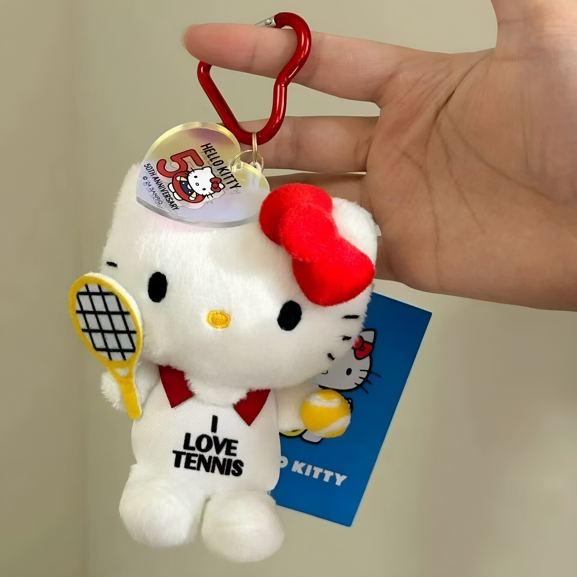 日本代购正版网球Kitty挂件