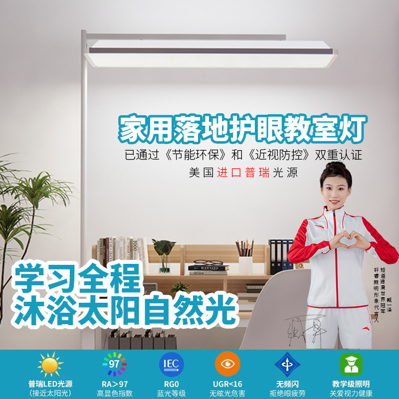 轩睿普瑞全光谱二合一落地护眼灯图片
