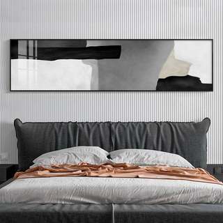 现代简约卧室装饰画抽象床头房间背景墙挂画主卧横幅墙面壁画客厅