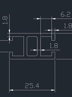 1425铝型材展板型材H型铝合金型材14系型材2514型材挂板槽铝合金