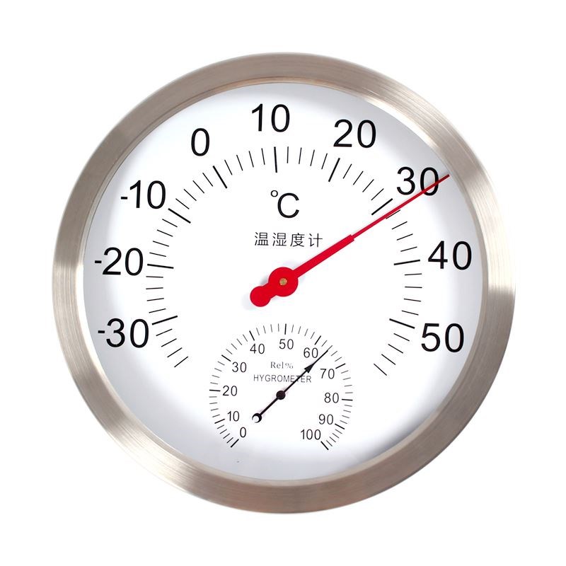 三印温湿度计室内家用30CM超大表盘壁挂式机械温湿度表工业仓库用