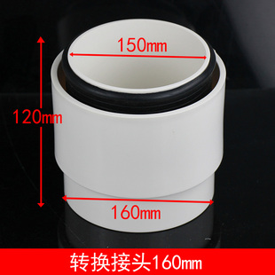 镀锌管转换PVC管接头 排水管接头铁管变PVC管110/160/4寸/6寸变换
