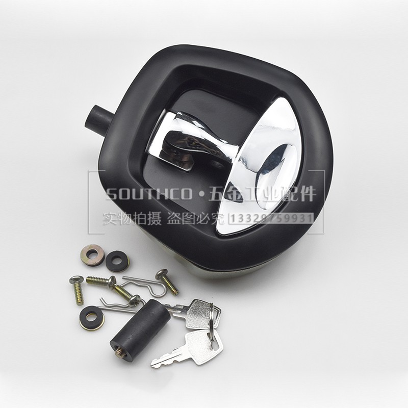 大型货柜车用门锁机械工程车锁T型折叠把手锁