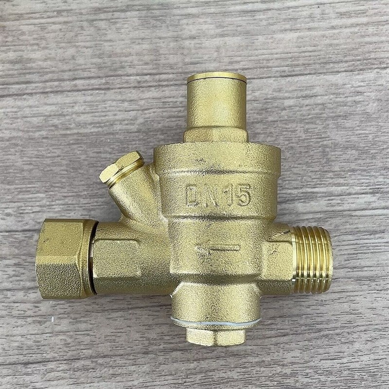 黄铜电镀带表水h压力调节阀斜式自来水管净水器家用稳压阀门减压