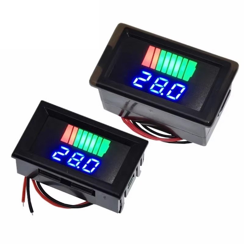 防水电动车电量表电瓶蓄锂电池数显电压表显示器12V-60V72V84V