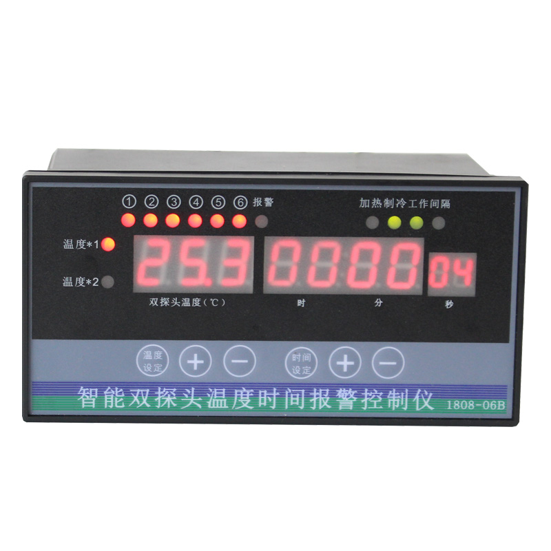 6路双探头温控器畜牧大棚风机水帘智能数显温度时间控制时控仪表