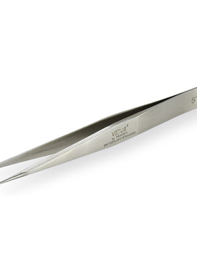 VETUS加厚黑色尖头直镊子高精密夹子不锈钢白色ST11ESD防静电镊子