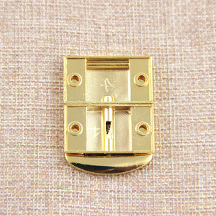 高档礼盒搭扣箱包扣合金方扣皮箱锁扣木盒配件红酒盒日字扣仿金色