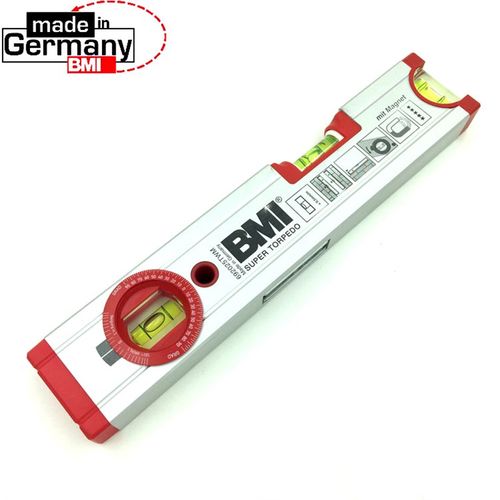 德国BMI必耐 进口工程师级迷你水平尺 铝型材装修水平仪20CM 25CM