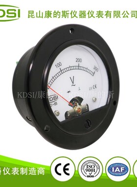 指针式圆形开孔交流电压表BO-65 AC300V整流式 黄色背光电压12V