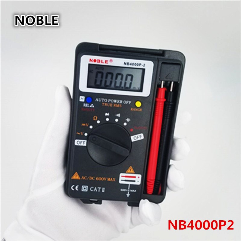 NOBLE自动量程数字万用表NB4000P-2卡片表家用便携NB4000P2小表