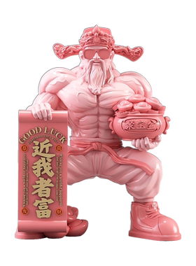 棕榈树肌肉财神爷前台装饰品
