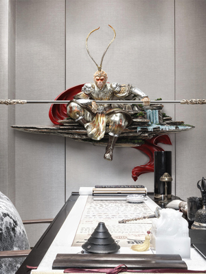 玄关墙壁饰挂件客厅墙饰品齐天大圣立体浮雕装饰画餐厅孙悟空壁挂