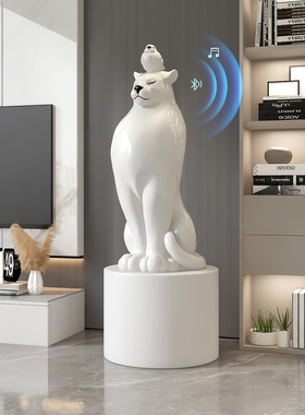 现代无障碍豪华大型落地式动物装饰品家居装饰品客厅入口电视柜雕