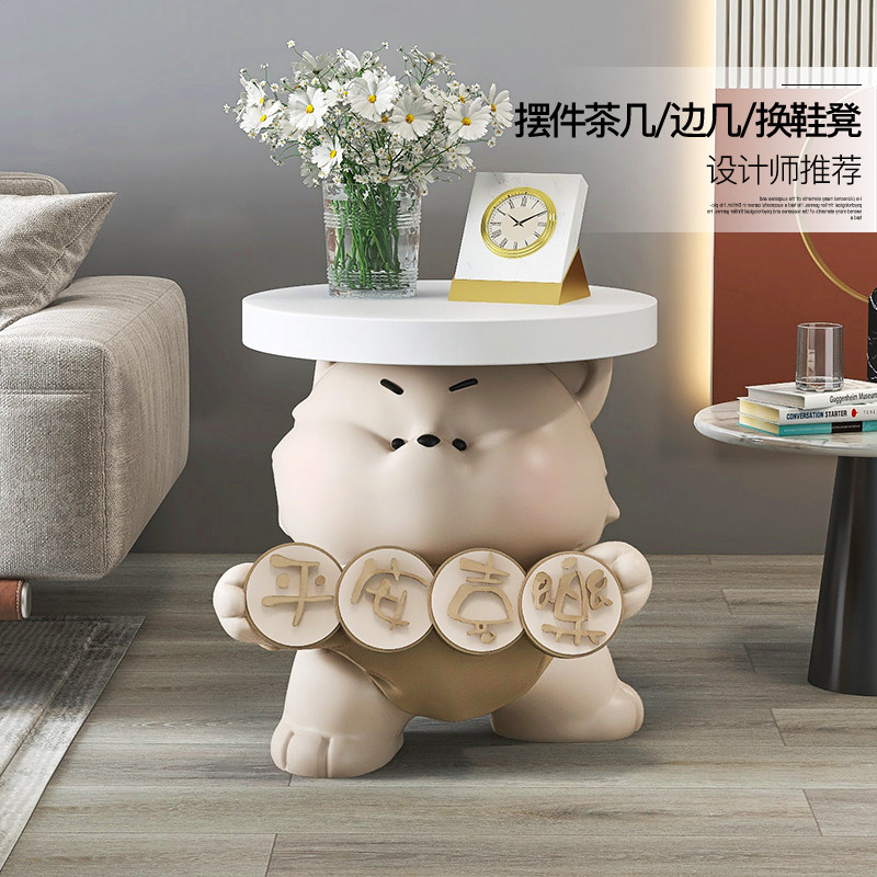 招财猫茶几落地摆件客厅电视柜沙发旁装饰品床头柜乔迁生日礼物