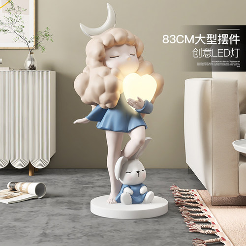 可爱女孩摆件卧室床头夜灯装饰品