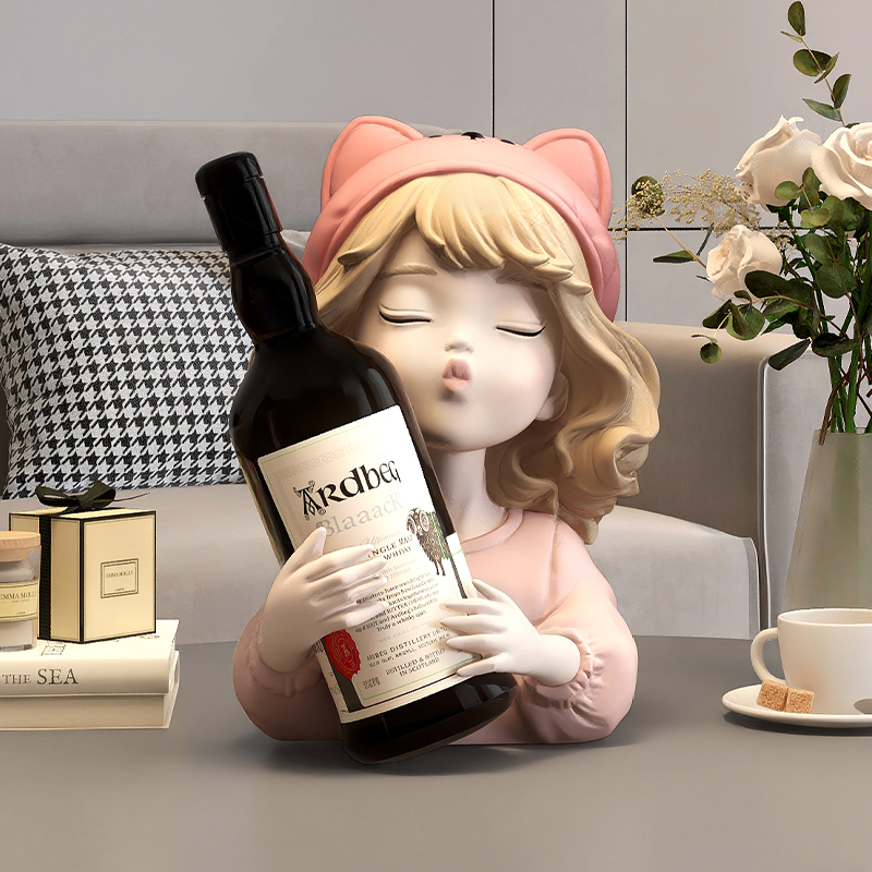 可爱女孩红酒架酒柜摆件