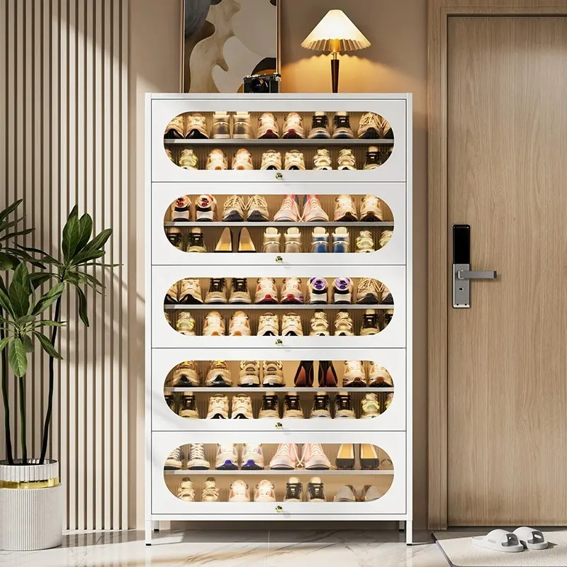 家用钢制鞋柜门口落地多层入户