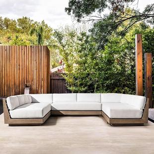 柚防木671户外沙花发休闲庭院酒店园露台公司花园室外雨晒腐木防