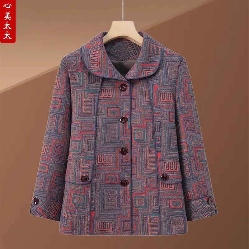 八十多岁老太太衣服中老年女装秋冬新款保暖衣服老太太上衣老人奶