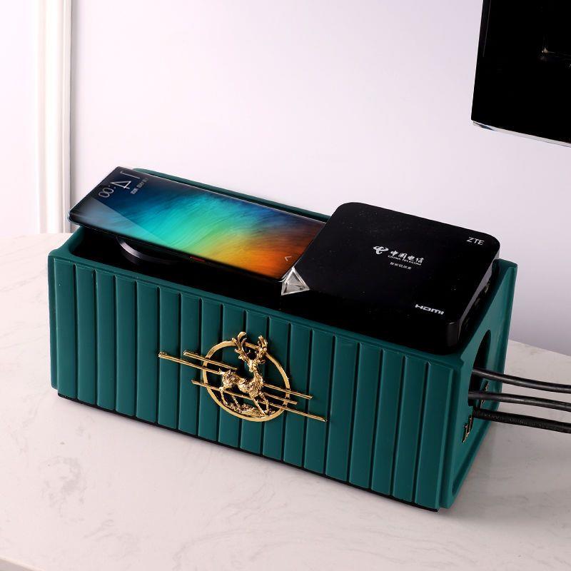 电源线隐藏神器电视柜隐藏集线桌面遮挡电源无线充电器路由器整理