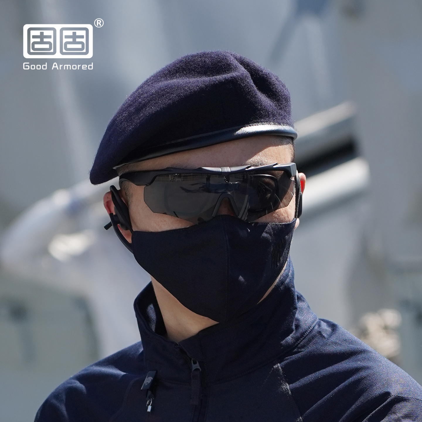 固固港版贝雷帽户外黑色