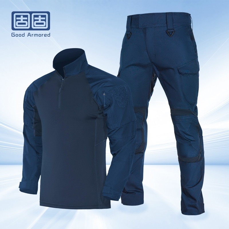 固固-RW猛龙Pro蛙服-户外作战服工装上衣长裤长袖套装深蓝色