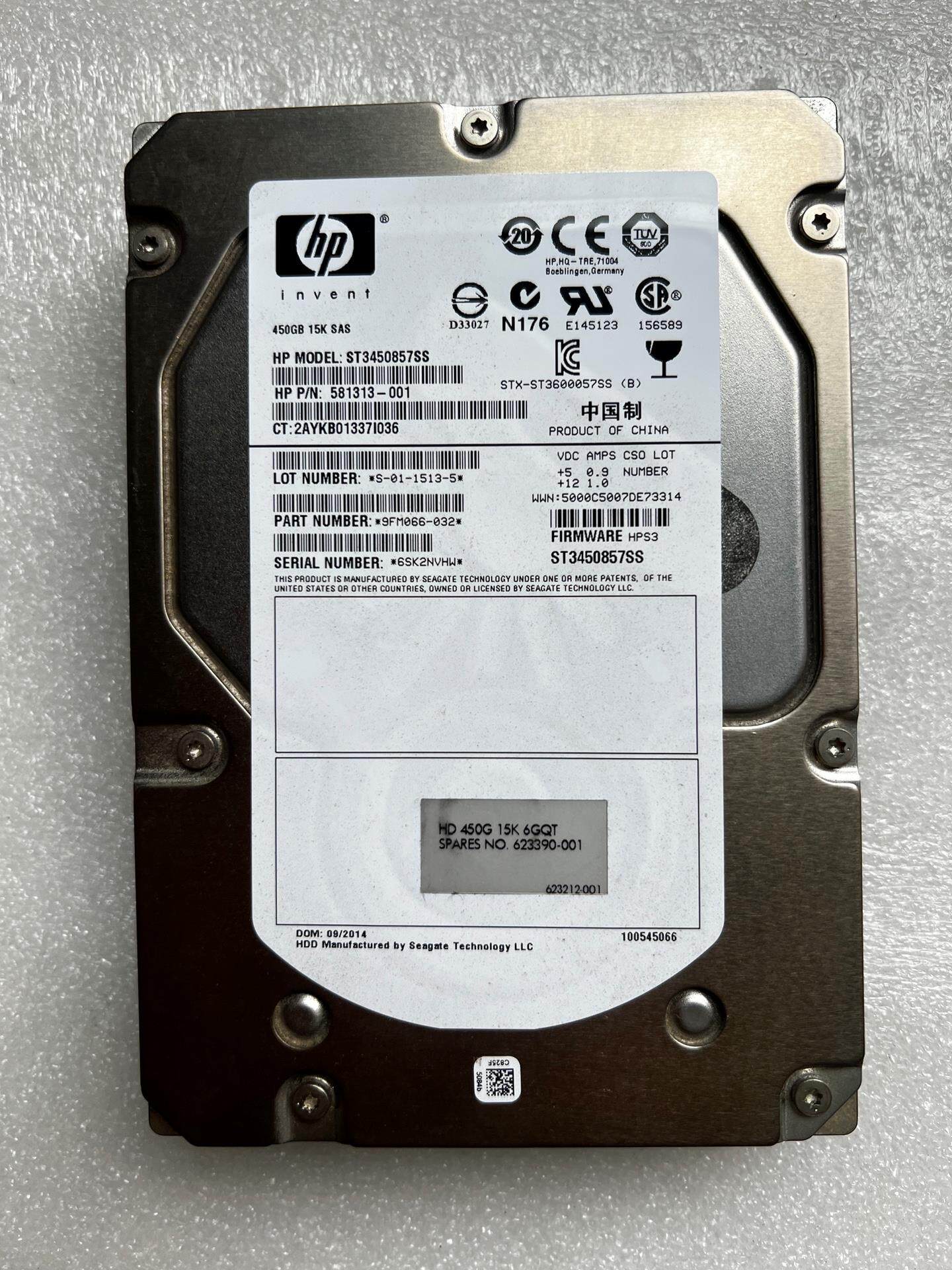 议价！HP 工作站 Z820/Z840 450G 15k 3.5寸