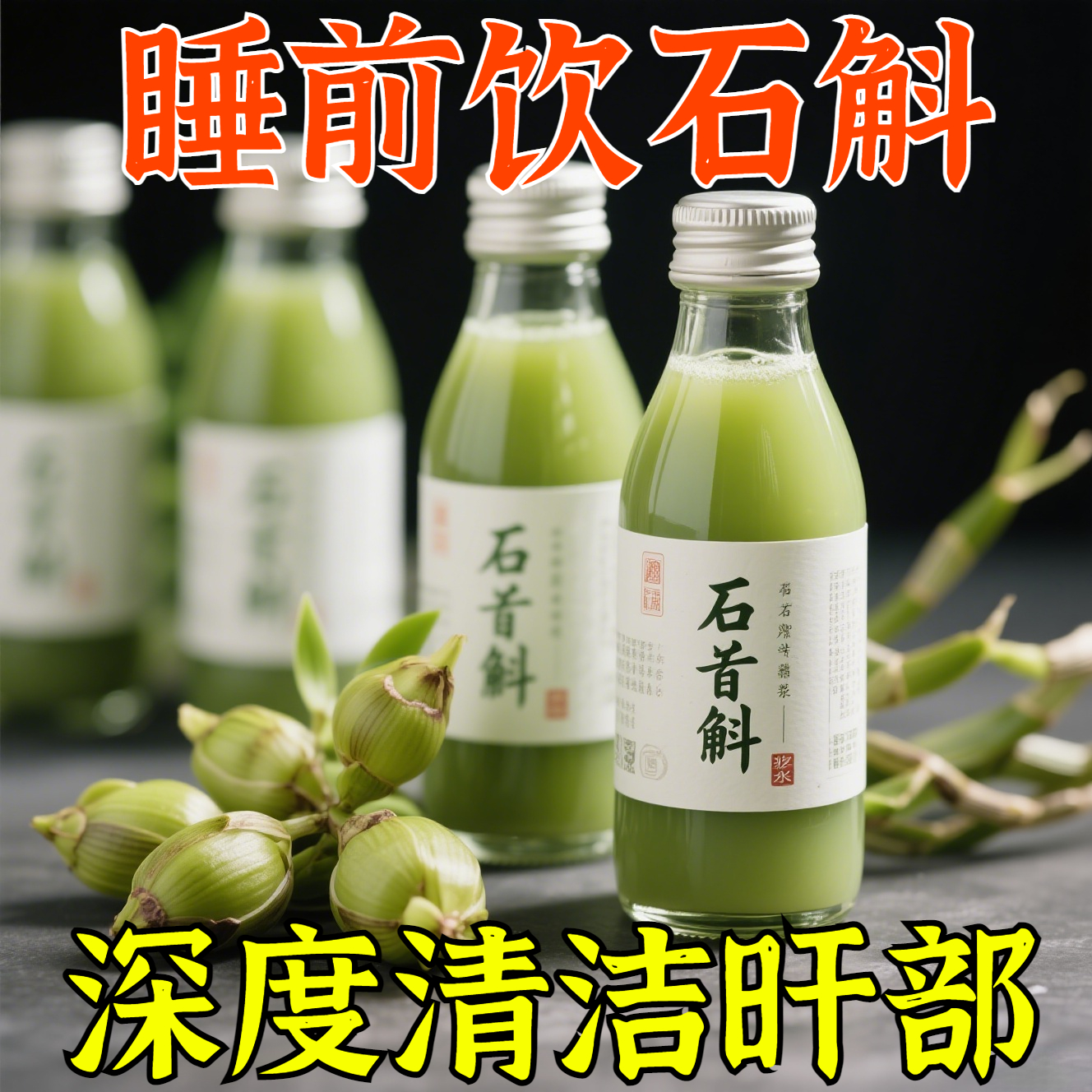 【90倍浓缩】霍山石斛水飞蓟原浆护养肝加班熬夜喝酒应酬去黄竖纹