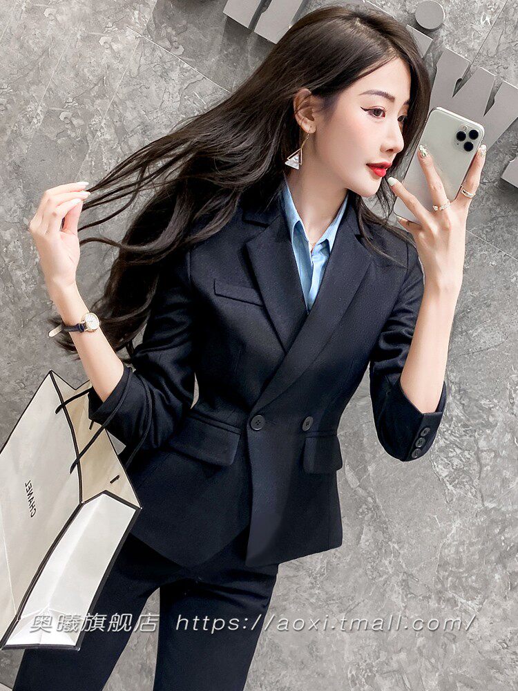 女士西装职业套装西服外套洋气新款气质OL风白领通勤正装工作服
